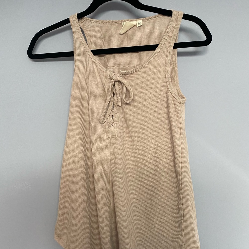 Lace up tank top
